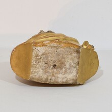 Hand carved wooden reliquary bust of a saint, Italy circa 1650-1750