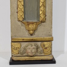 Carved oak altar niche with angel head, France circa 1650-1700