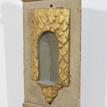 Carved oak altar niche with angel head, France circa 1650-1700