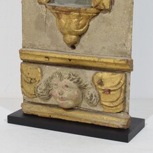 Carved oak altar niche with angel head, France circa 1650-1700