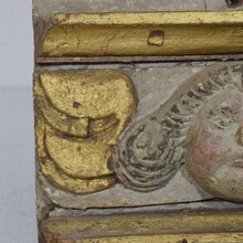 Carved oak altar niche with angel head, France circa 1650-1700