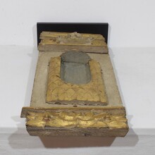 Carved oak altar niche with angel head, France circa 1650-1700