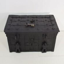 Handforged iron strongbox from Nuremburg or Augsburg, Germany 17th century