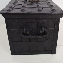 Handforged iron strongbox from Nuremburg or Augsburg, Germany 17th century