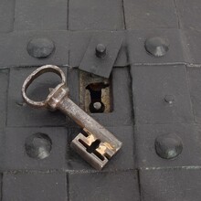 Handforged iron strongbox from Nuremburg or Augsburg, Germany 17th century