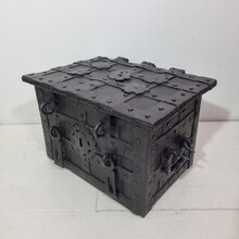 Hand forged iron strongbox from Nuremburg or Augsburg, germany 17th century