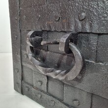 Hand forged iron strongbox from Nuremburg or Augsburg, germany 17th century