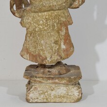 Baroque angel figure with candleholder, Italy circa 1650-1700