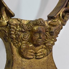 Giltwood baroque alatrpiece with angel head, Spain circa 1650