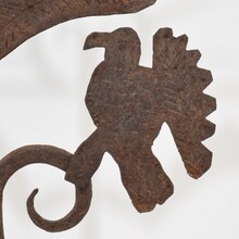 Hand forged iron folk art roof finial ornament, France circa 1750- 1850