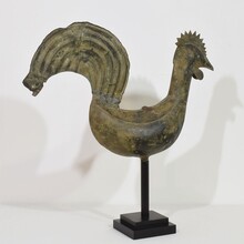 Folk art copper rooster weathervane, France circa 1750- 1850