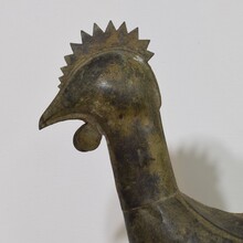 Folk art copper rooster weathervane, France circa 1750- 1850