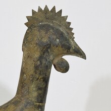 Folk art copper rooster weathervane, France circa 1750- 1850