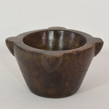 Wooden mortar, France circa 1750-1850