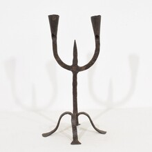 Hand forged iron candleholder, France/Spain 18/19th century