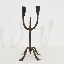 Hand forged iron candleholder, France/Spain 18/19th century