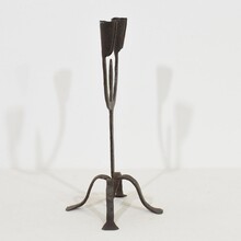 Hand forged iron candleholder, France/Spain 18/19th century