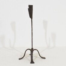 Hand forged iron candleholder, France/Spain 18/19th century