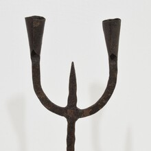 Hand forged iron candleholder, France/Spain 18/19th century