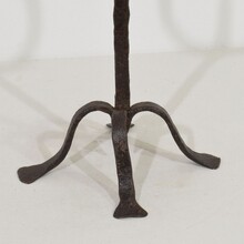 Hand forged iron candleholder, France/Spain 18/19th century