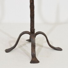 Hand forged iron candleholder, France/Spain 18/19th century