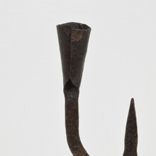 Hand forged iron candleholder, France/Spain 18/19th century