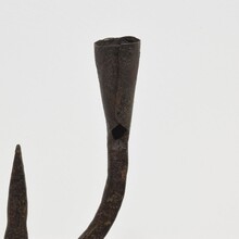 Hand forged iron candleholder, France/Spain 18/19th century