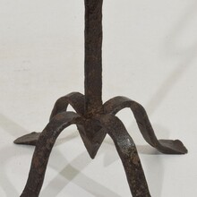 Hand forged iron candleholder, France/Spain 18/19th century