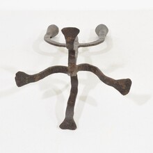 Hand forged iron candleholder, France/Spain 18/19th century