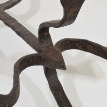 Hand forged iron candleholder, France/Spain 18/19th century