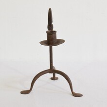 Hand forged iron candleholder, France/Spain 18/19th century