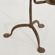 Hand forged iron candleholder, France/Spain 18/19th century