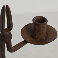 Hand forged iron candleholder, France/Spain 18/19th century