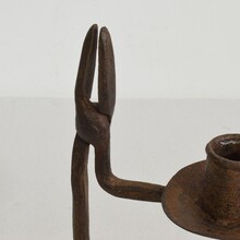 Hand forged iron candleholder, France/Spain 18/19th century