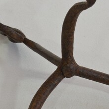 Hand forged iron candleholder, France/Spain 18/19th century