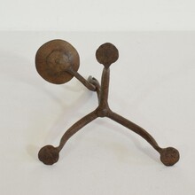 Hand forged iron candleholder, France/Spain 18/19th century