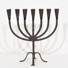 Hand forged iron candleholder, France/Spain 18/19th century