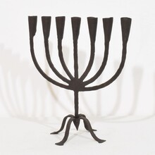 Hand forged iron candleholder, France/Spain 18/19th century