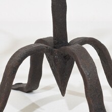 Hand forged iron candleholder, France/Spain 18/19th century