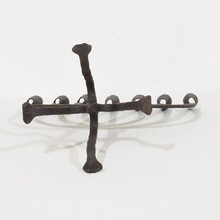 Hand forged iron candleholder, France/Spain 18/19th century