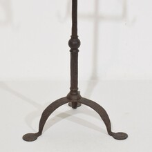 Hand forged iron candleholder, England 18th century.