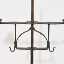 Hand forged iron candleholder, England 18th century.