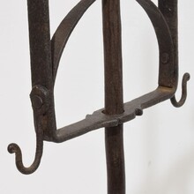 Hand forged iron candleholder, England 18th century.