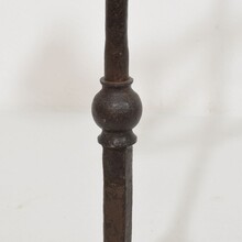 Hand forged iron candleholder, England 18th century.