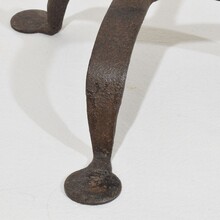 Hand forged iron candleholder, England 18th century.