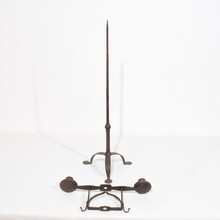 Hand forged iron candleholder, England 18th century.