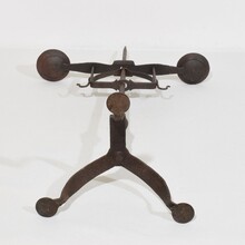 Hand forged iron candleholder, England 18th century.