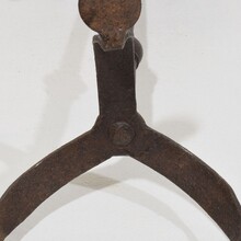 Hand forged iron candleholder, England 18th century.