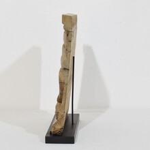 Carved oak panel depicting an angel on an acanthus curl, France circa 1750