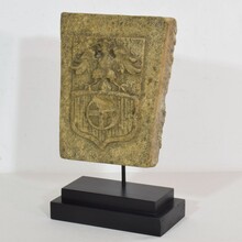 Carved stone coat of arms, France circa 1750